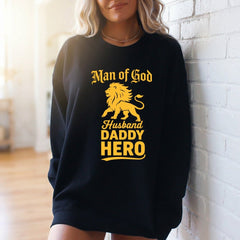 Man of God Lion | Fatherhood & Faith Sweatshirt - Luckets.com