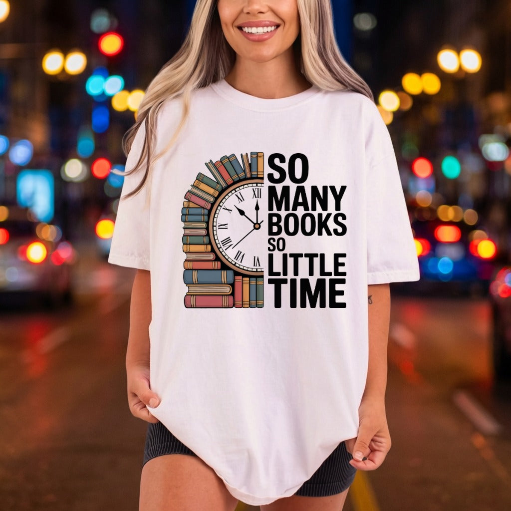 Many Books Little Time Teacher Vintage Ready to Press DTF Transfer for Dtf