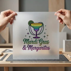 Mardi Gras Margaritas Party Mardi Gras Ready to Press DTF Transfer for Dtf