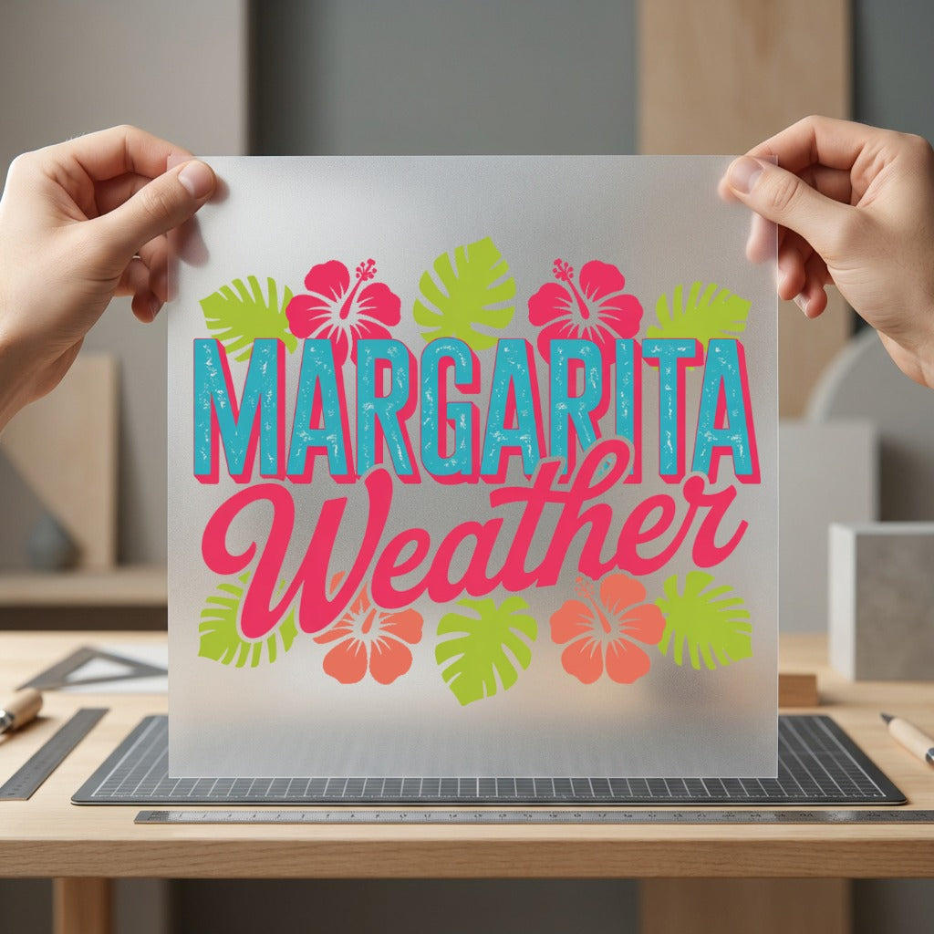 Margarita Weather Tropical Summer Summer Vintage Ready to Press DTF Transfer for Dtf