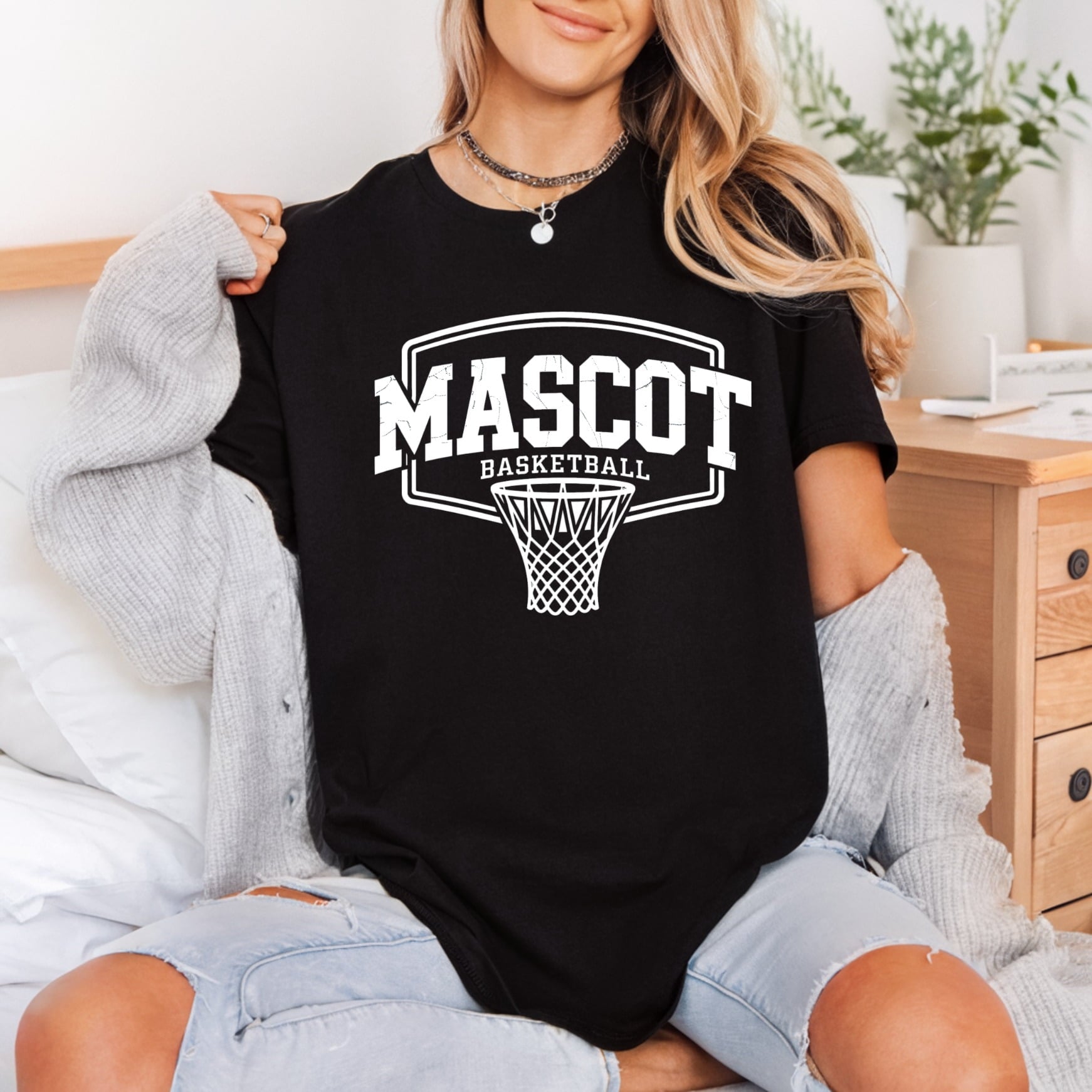Mascot Basketball Retro Sport Vintage Retro Ready to Press DTF Transfer for Dtf