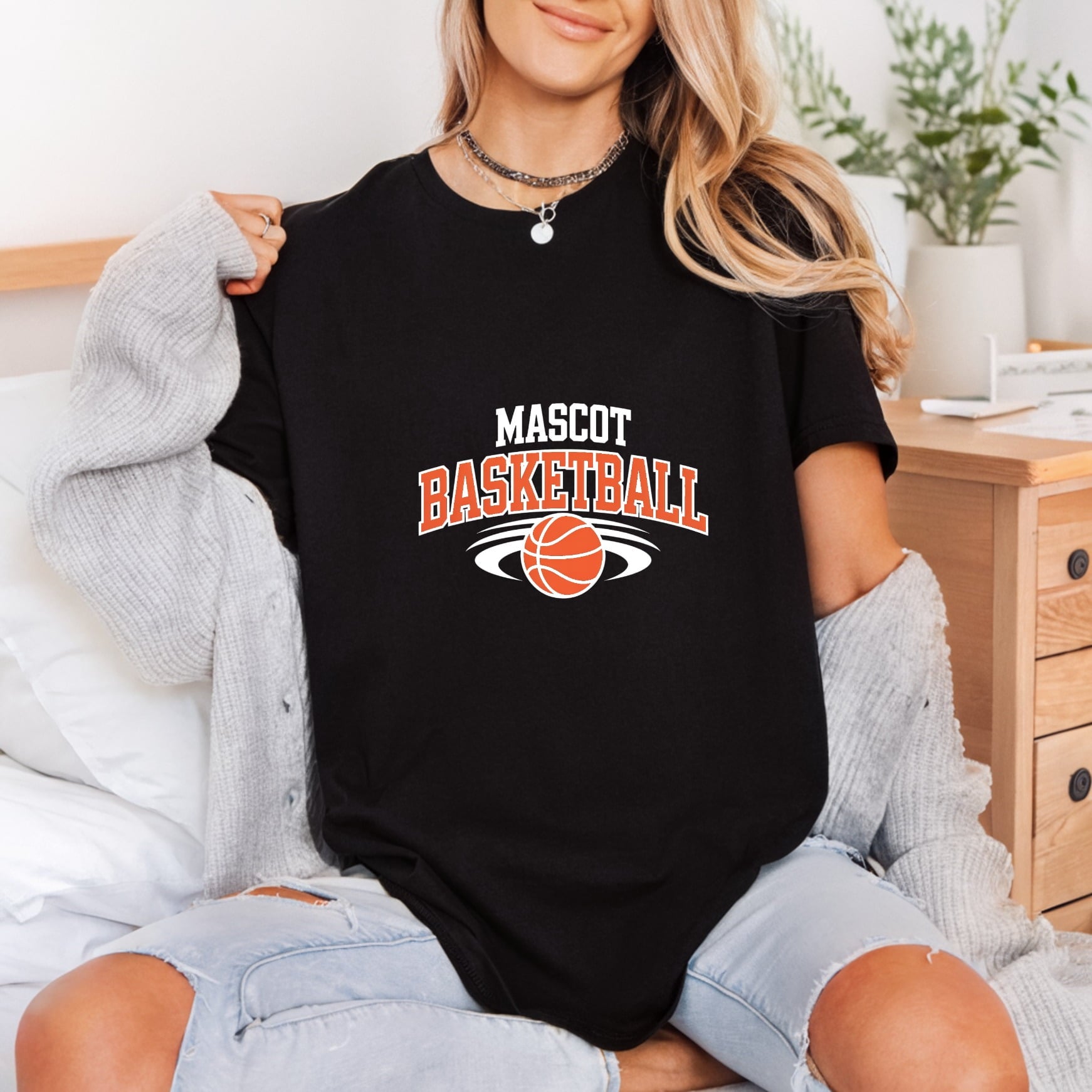 Mascot Basketball Sports Team Aesthetic Fitness Ready to Press DTF Transfer for Dtf