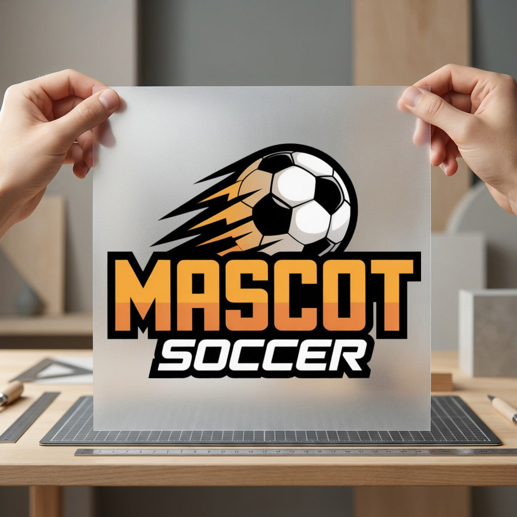 Mascot Soccer Ball Dynamic Fitness Ready to Press DTF Transfer for Dtf