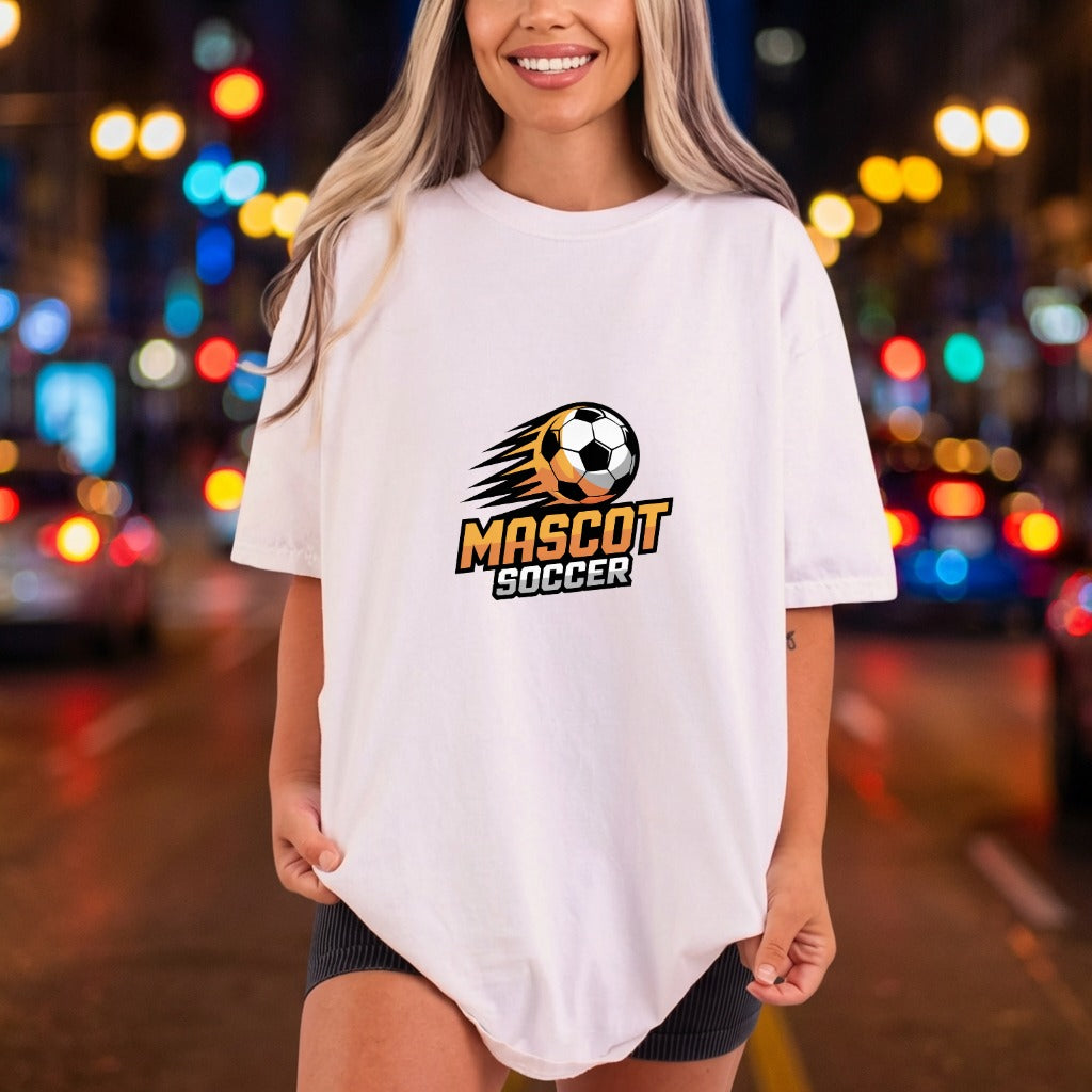 Mascot Soccer Ball Gradient Mom Dad Ready to Press DTF Transfer for Dtf