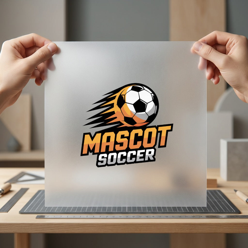 Mascot Soccer Ball Gradient Mom Dad Ready to Press DTF Transfer for Dtf