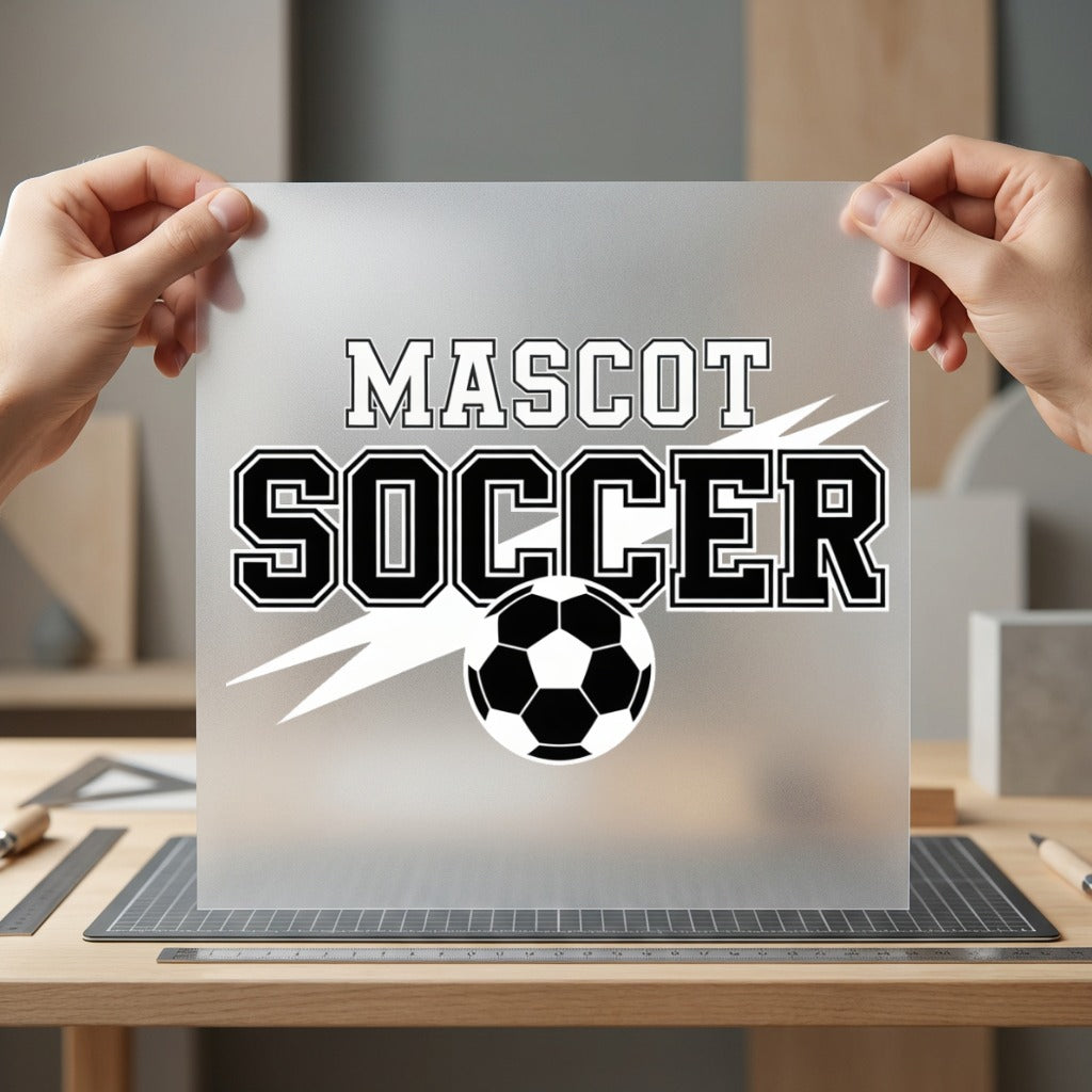 Mascot Soccer Ball Team Mom Dad Ready to Press DTF Transfer for Dtf