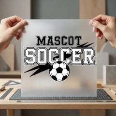 Mascot Soccer Ball Team Mom Dad Ready to Press DTF Transfer for Dtf