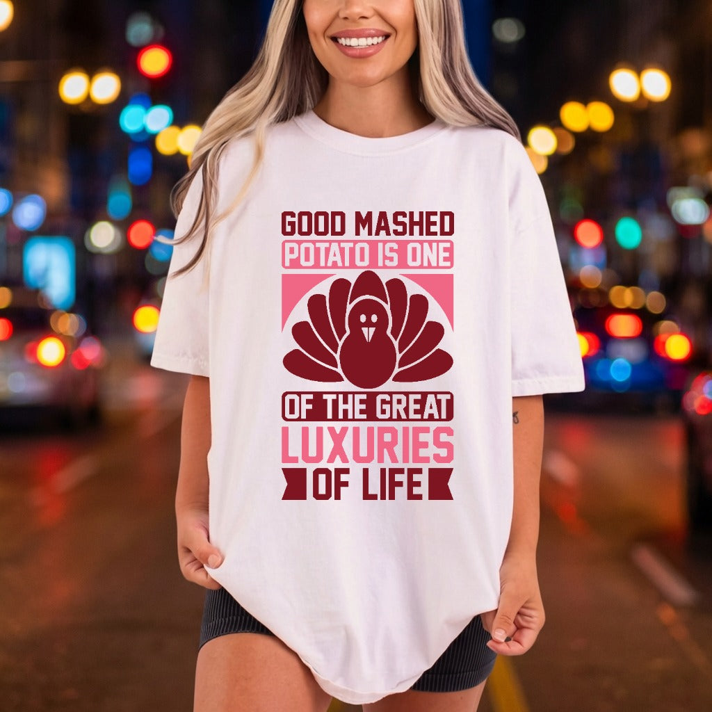 Mashed Potato Turkey Funny Thanksgiving Funny Ready to Press DTF Transfer for Dtf