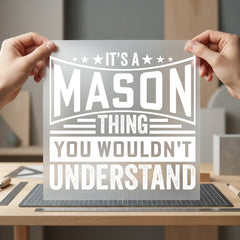 Mason Thing Bold Statement Vintage Retro Ready to Press DTF Transfer for Dtf