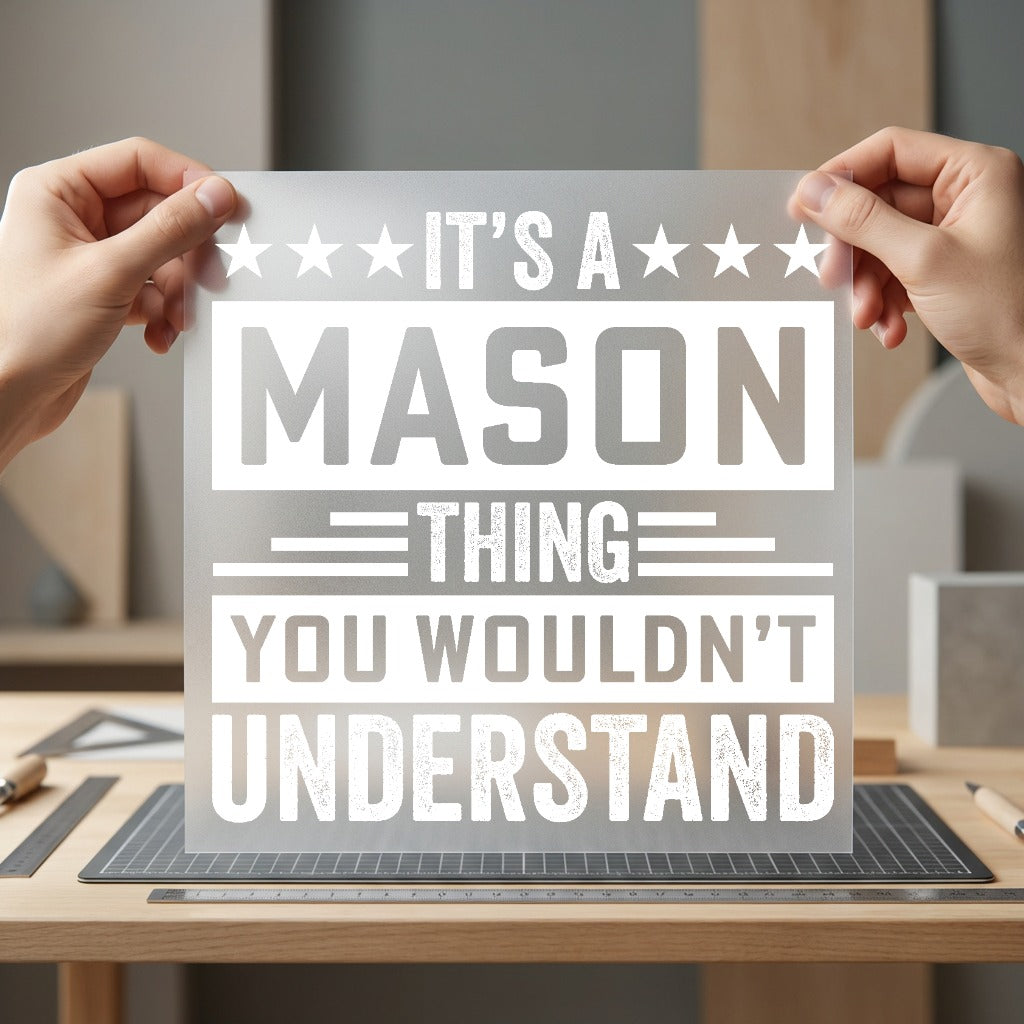 Mason Thing Bold Statement Vintage Retro Ready to Press DTF Transfer for Dtf