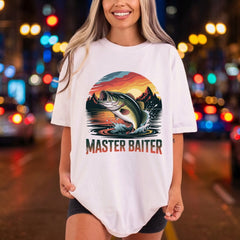 Master Baiter Fishing Retro Dad Funny Ready to Press DTF Transfer for Dtf