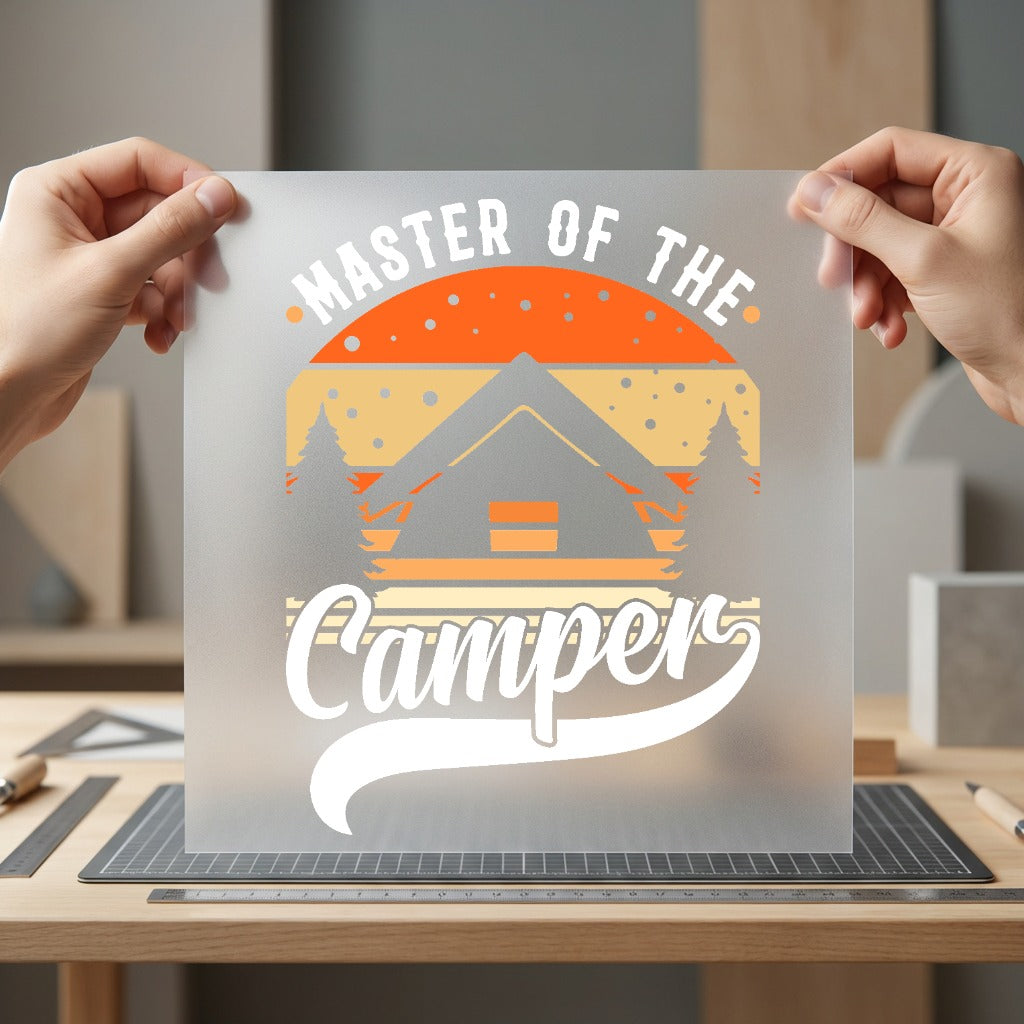 Master Camper Retro Sunset Vintage Retro Ready to Press DTF Transfer for Dtf