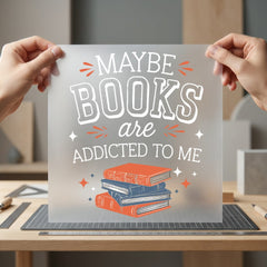 Maybe Books Addicted Retro Funny Sarcastic Ready to Press DTF Transfer for Dtf