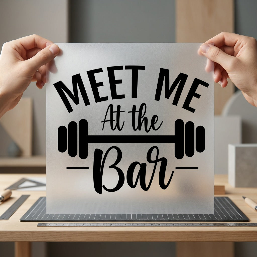 Meet Bar Gym Humour Fitness Gym Ready to Press DTF Transfer for Dtf