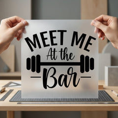 Meet Bar Gym Humour Fitness Gym Ready to Press DTF Transfer for Dtf