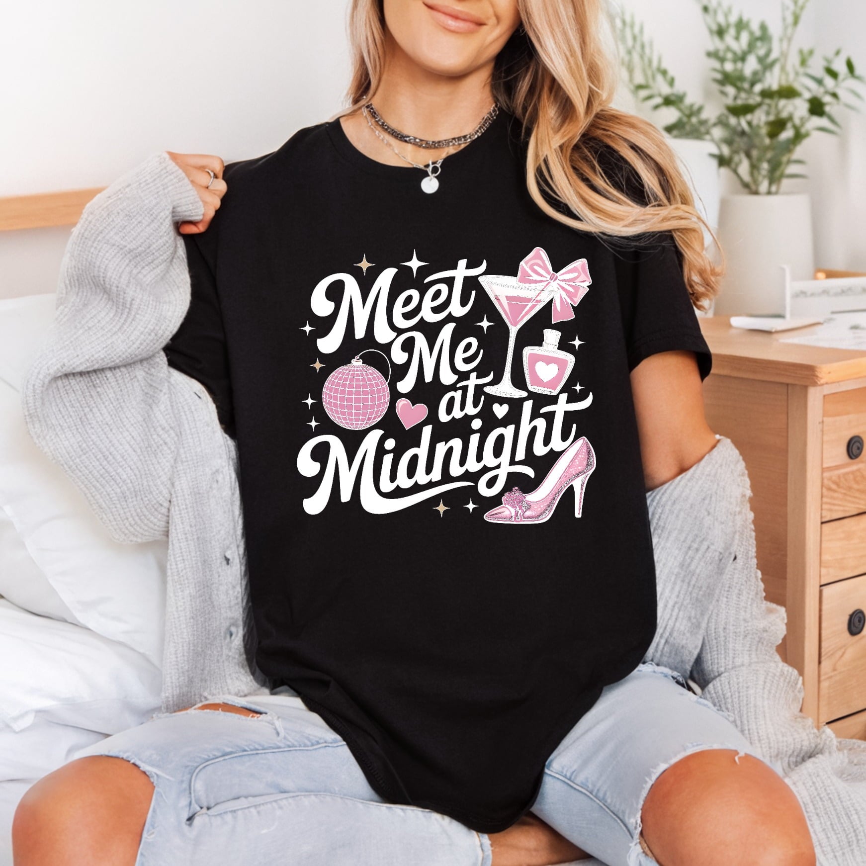 Meet Midnight Party Vibe Christmas Ready to Press DTF Transfer for Dtf