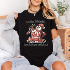 Meltdown Snowman Funny Christmas Christmas Winter Ready to Press DTF Transfer for Dtf