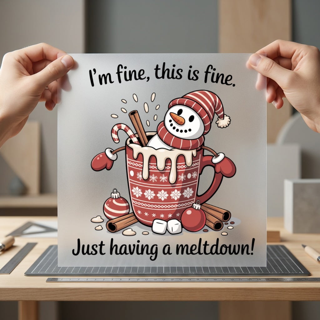 Meltdown Snowman Funny Christmas Christmas Winter Ready to Press DTF Transfer for Dtf