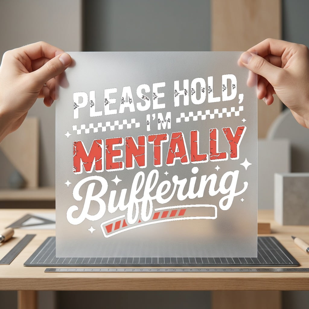 Mental Buffering Humorous Diy Funny Sarcastic Ready to Press DTF Transfer for Dtf