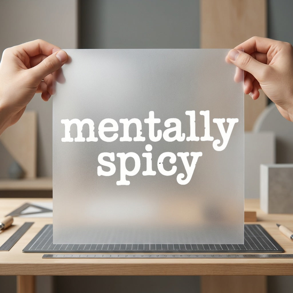 Mentally Spicy Bold Statement Funny Sarcastic Ready to Press DTF Transfer for Dtf