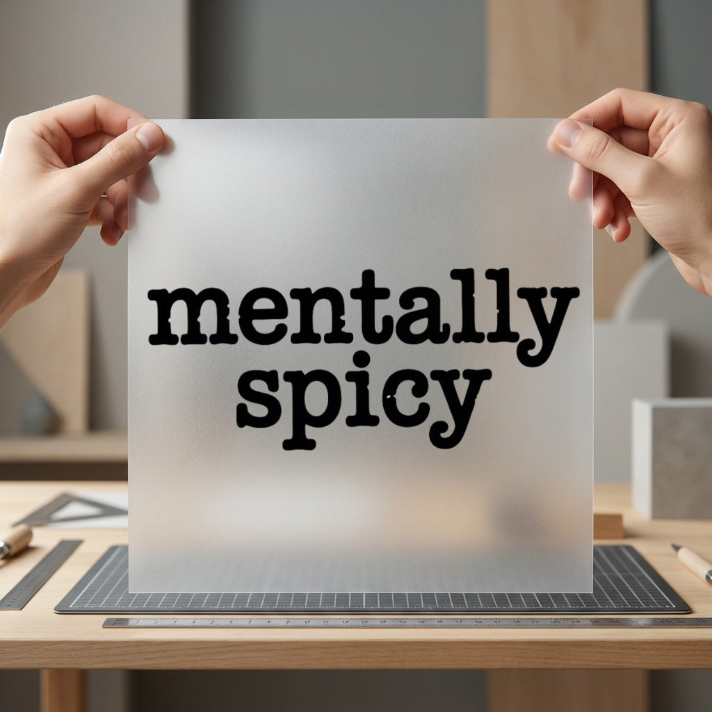 Mentally Spicy Bold Statement Funny Sarcastic Ready to Press DTF Transfer for Dtf