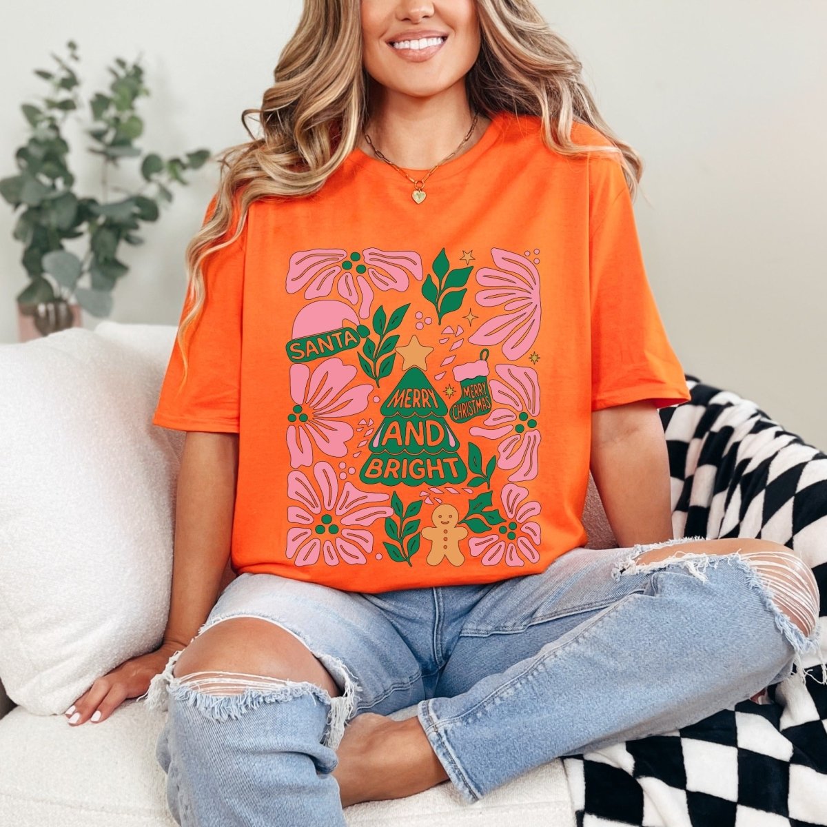 Merry and Bright | Festive Holiday Tee - Luckets.com