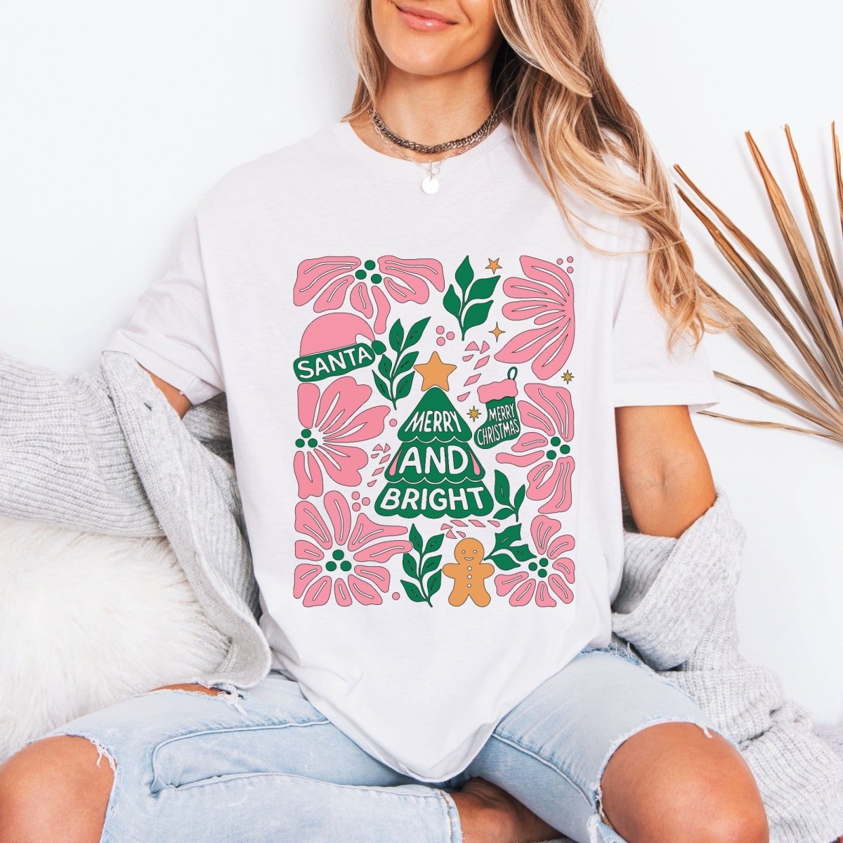 Merry and Bright | Festive Holiday Tee - Luckets.com
