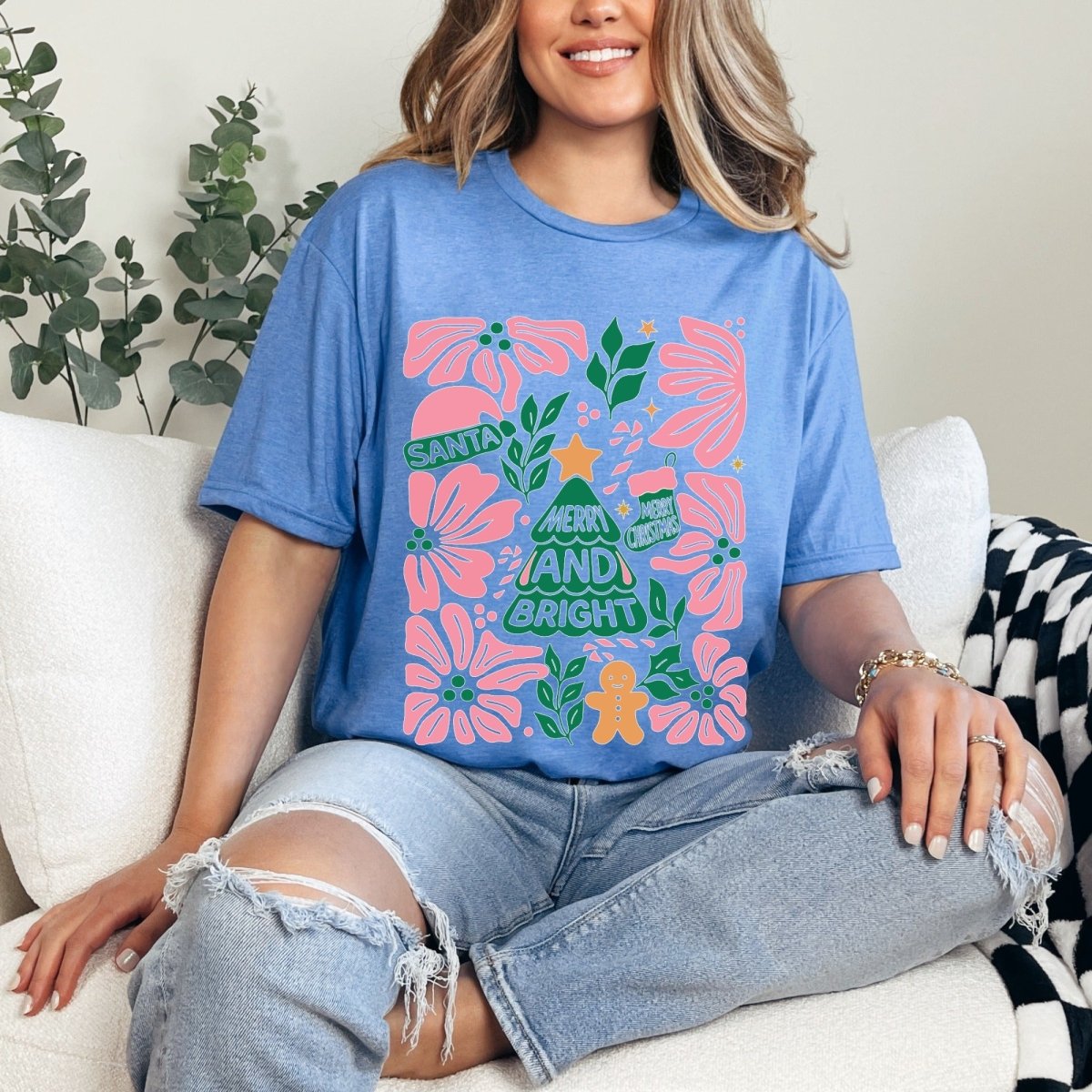 Merry and Bright | Festive Holiday Tee - Luckets.com