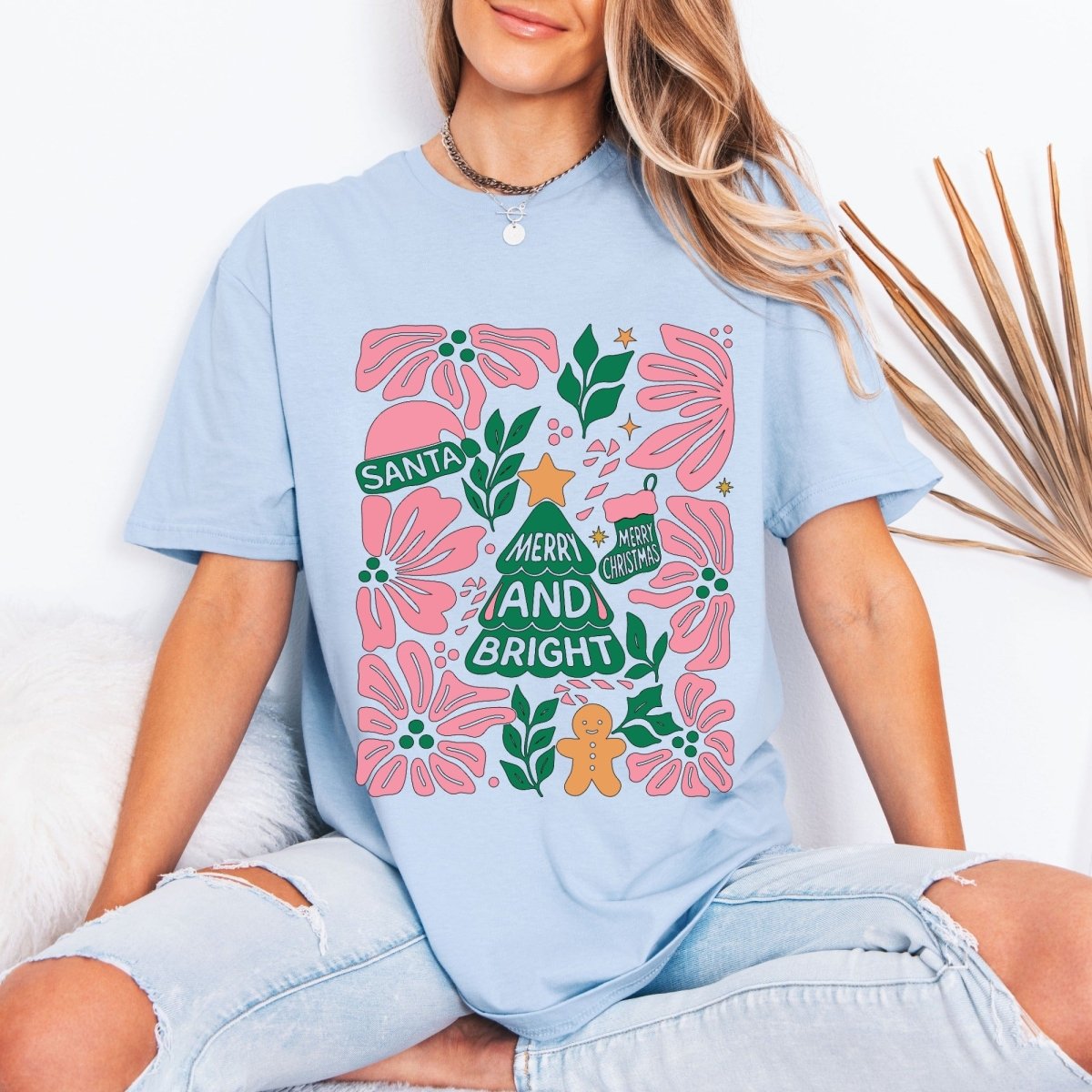 Merry and Bright | Festive Holiday Tee - Luckets.com