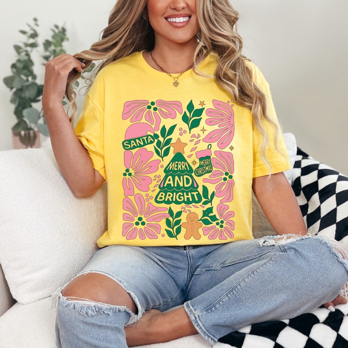 Merry and Bright | Festive Holiday Tee - Luckets.com