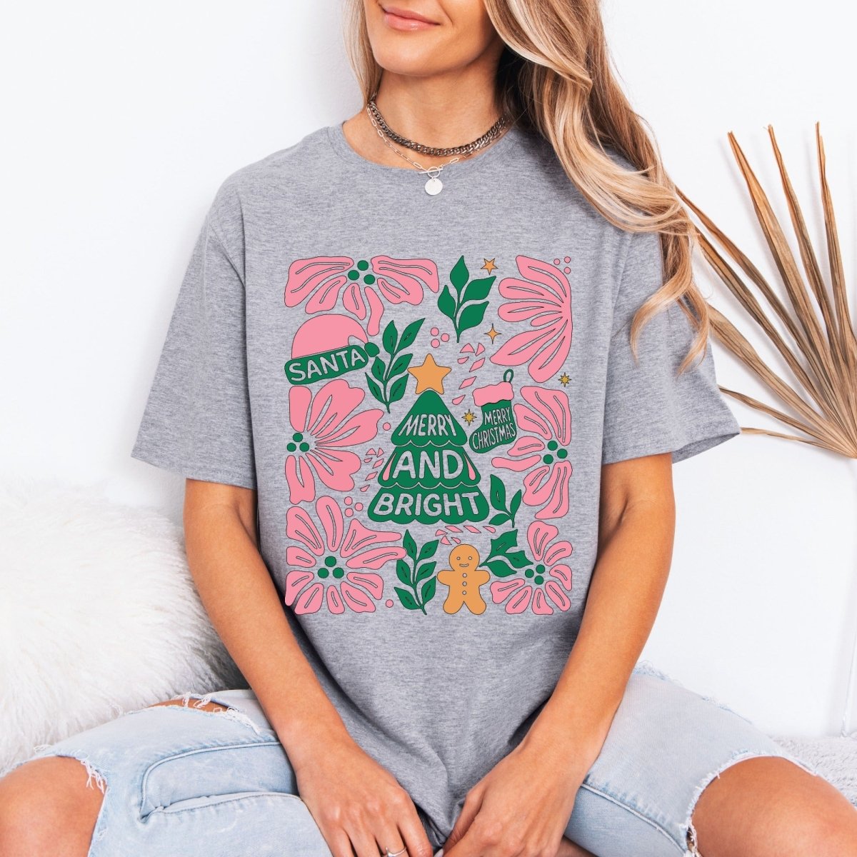 Merry and Bright | Festive Holiday Tee - Luckets.com