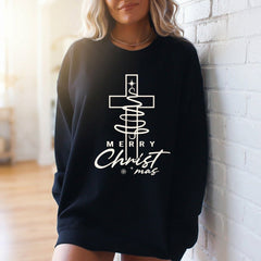 Merry Christ mas | Faith & Festive Sweatshirt - Luckets.com