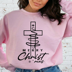 Merry Christ mas | Faith & Festive Sweatshirt - Luckets.com