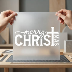 Merry Christmas Cross Festive Christian Faith Ready to Press DTF Transfer for Dtf
