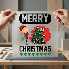 Merry Christmas Elf Santa Christmas Ready to Press DTF Transfer for Dtf