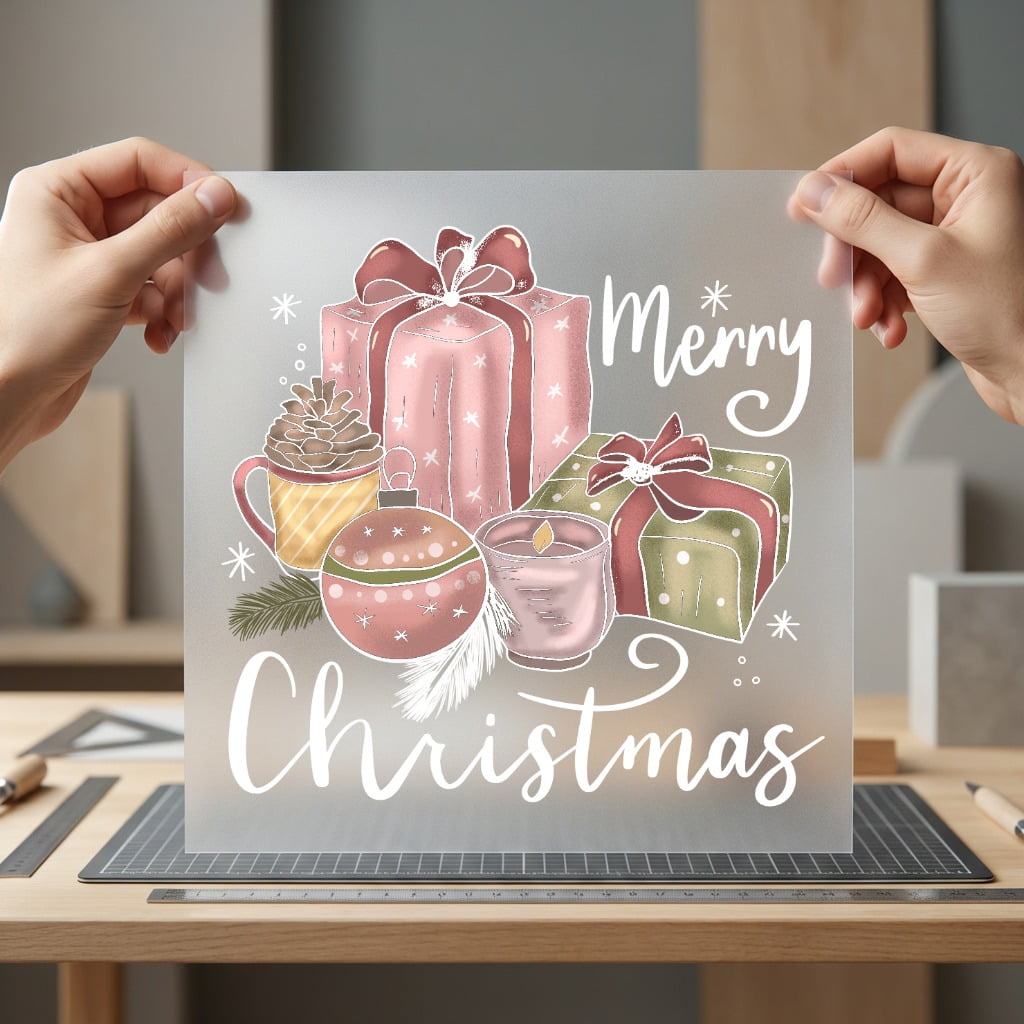 Merry Christmas Presents Candle Christmas Ready to Press DTF Transfer for Dtf