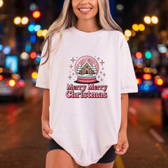 Merry Christmas Snow Globe Christmas Retro Ready to Press DTF Transfer for Dtf