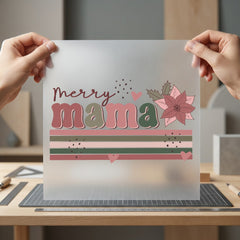 Merry Mama Boho Christmas Christmas Mom Ready to Press DTF Transfer for Dtf