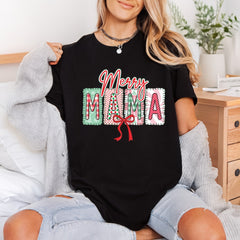 Merry Mama Christmas Festive Christmas Winter Ready to Press DTF Transfer for Dtf