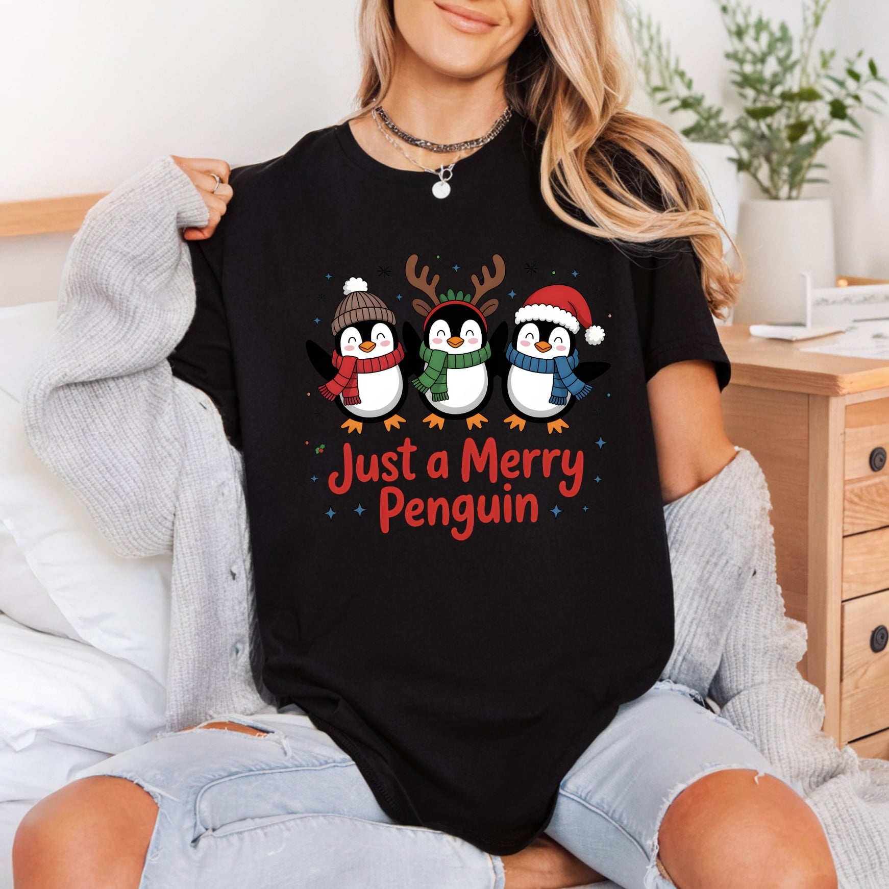 Merry Penguin Squad Christmas Christmas Ready to Press DTF Transfer for Dtf