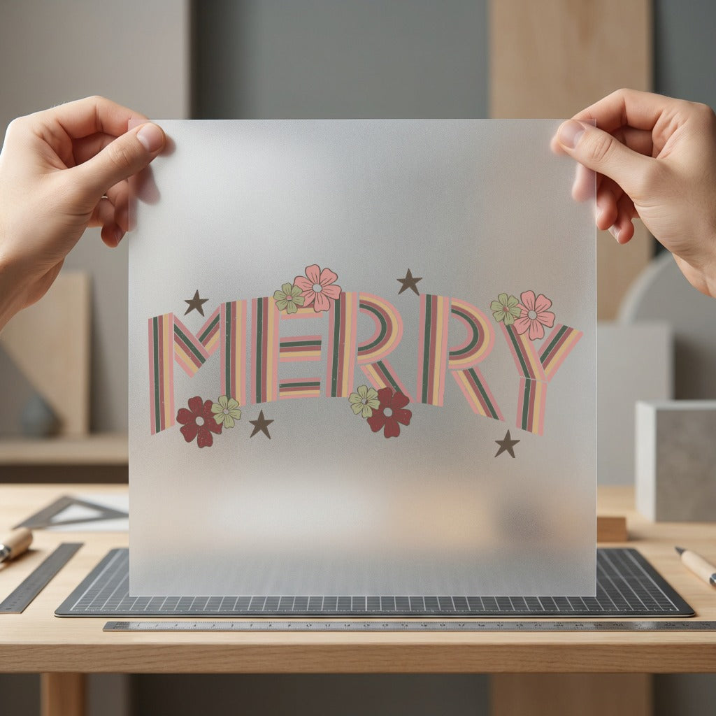 Merry Retro Christmas Holiday Christmas Vintage Ready to Press DTF Transfer for Dtf