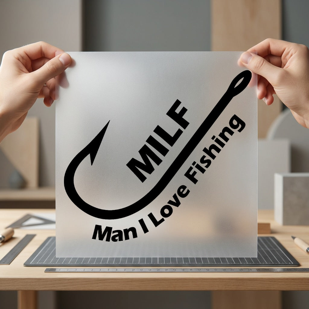 Milf Man Love Fishing Dad Funny Ready to Press DTF Transfer for Dtf