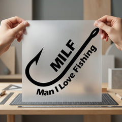 Milf Man Love Fishing Dad Funny Ready to Press DTF Transfer for Dtf