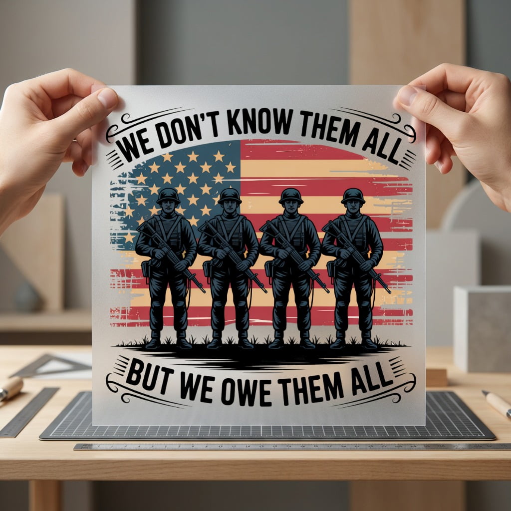 Military Tribute Soldier Patriotic Patriotic Usa Ready to Press DTF Transfer for Dtf