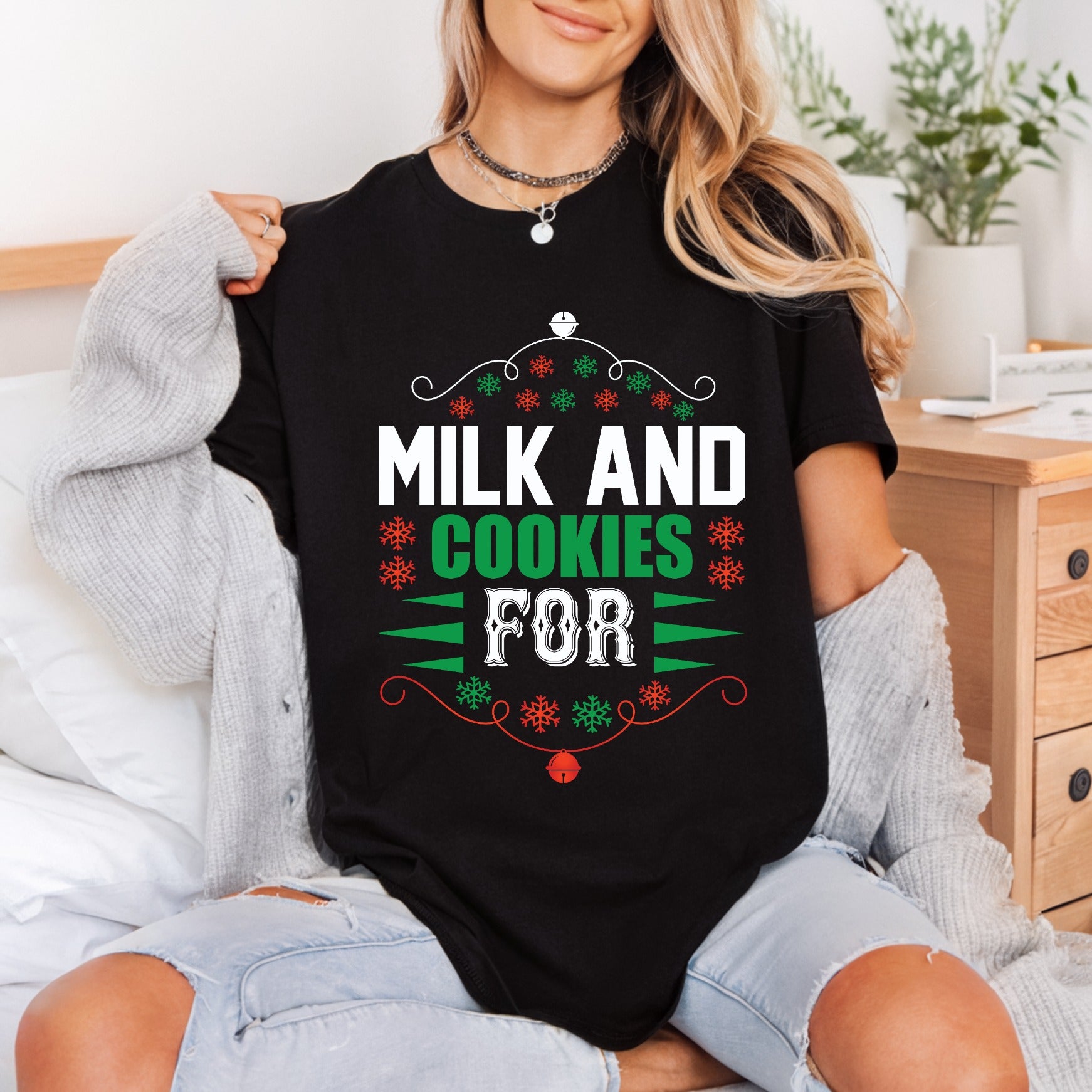 Milk Cookies Christmas Holiday Christmas Ready to Press DTF Transfer for Dtf