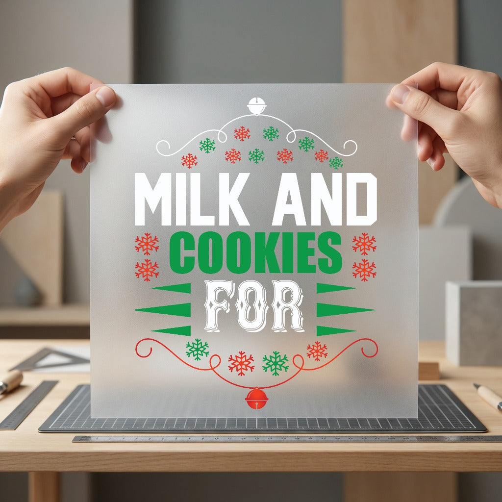 Milk Cookies Christmas Holiday Christmas Ready to Press DTF Transfer for Dtf