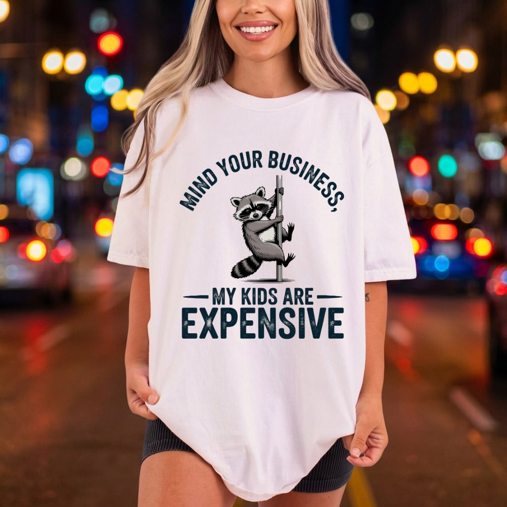Mind Business Raccoon Funny Mom Dad Ready to Press DTF Transfer for Dtf