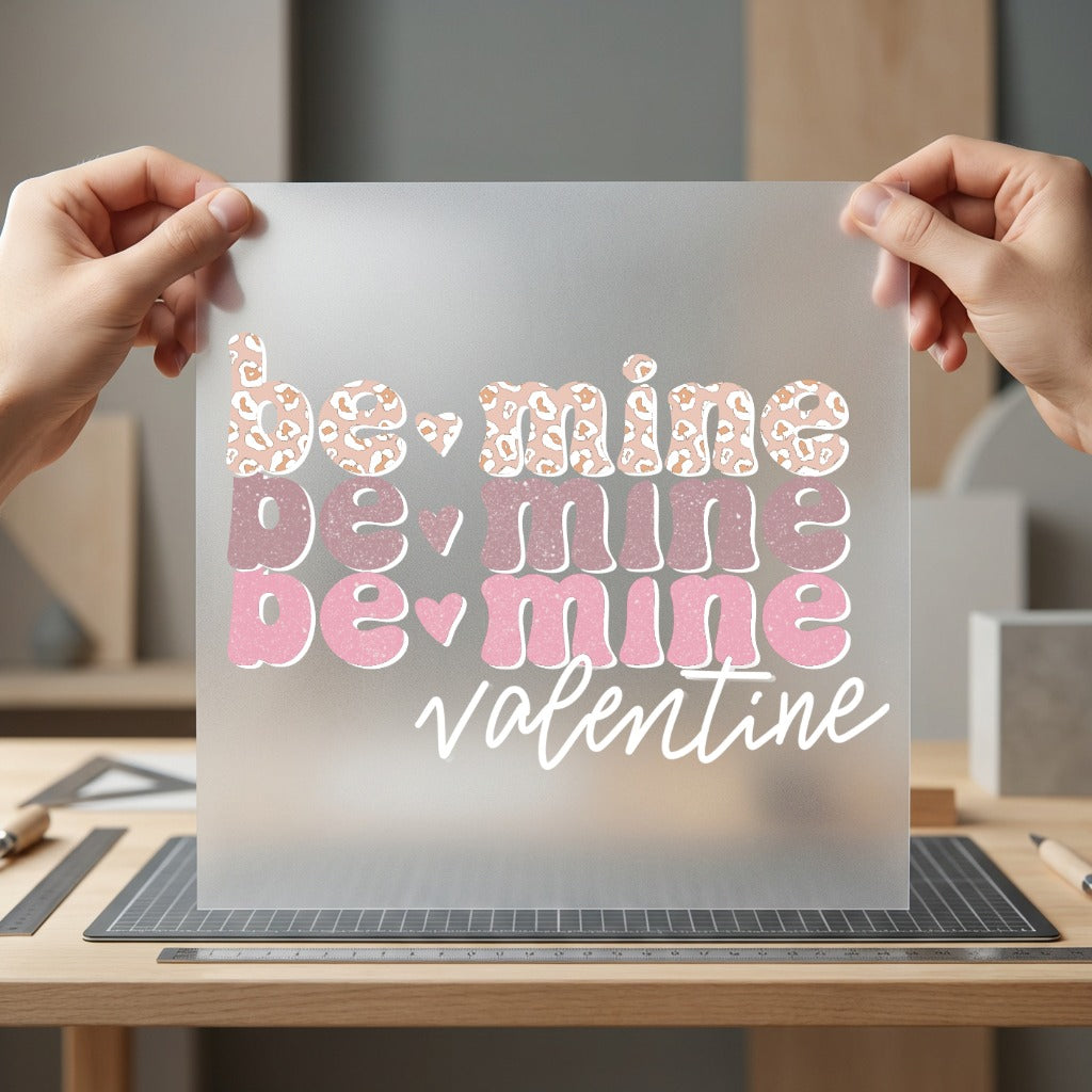 Mine Valentine Retro Leopard Valentine Retro Ready to Press DTF Transfer for Dtf