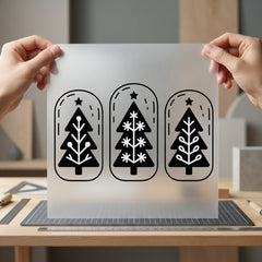 Minimalist Christmas Trees Holiday Christmas Aesthetic Ready to Press DTF Transfer for Dtf