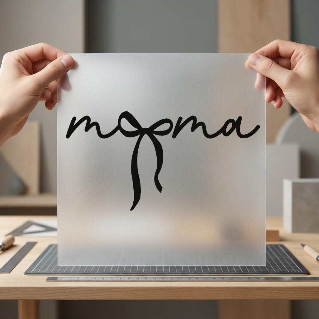 Mom Bow Script Elegant Mom Aesthetic Ready to Press DTF Transfer for Dtf
